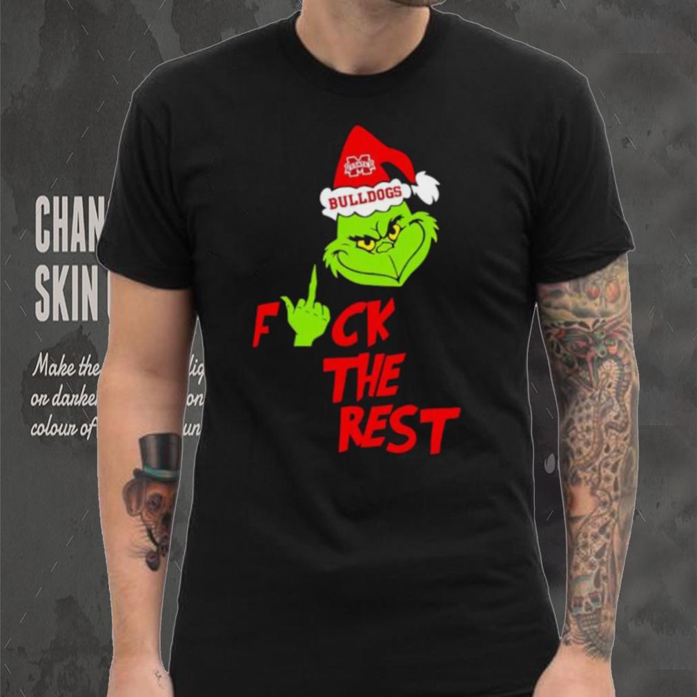 Mississippi State Bulldogs Santa Grinch fuck the rest shirt Mississippi State Bulldogs Santa Grinch fuck the rest shirt