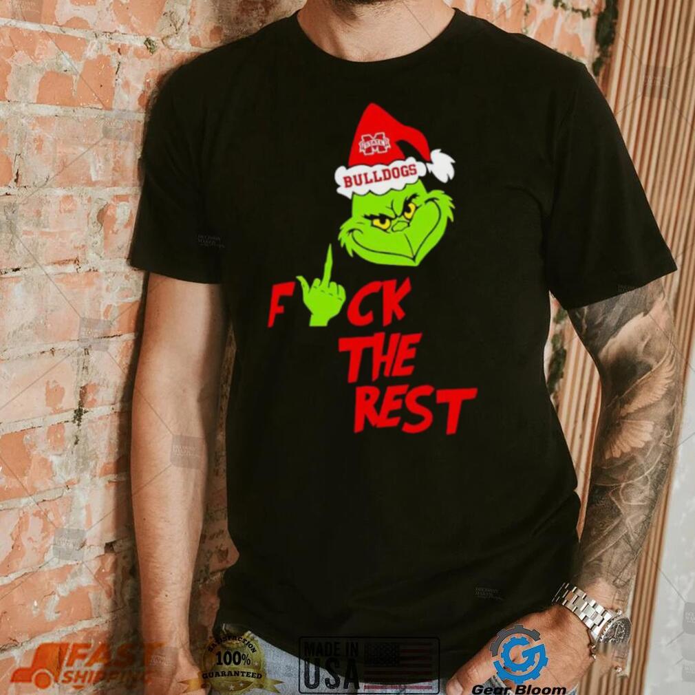 Mississippi State Bulldogs Santa Grinch fuck the rest shirt Mississippi State Bulldogs Santa Grinch fuck the rest shirt