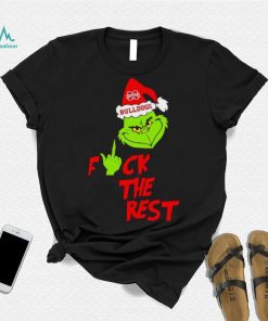 Mississippi State Bulldogs Santa Grinch fuck the rest shirt, hoodie, sweater, long sleeve and tank top Mississippi State Bulldogs Santa Grinch fuck the rest shirt