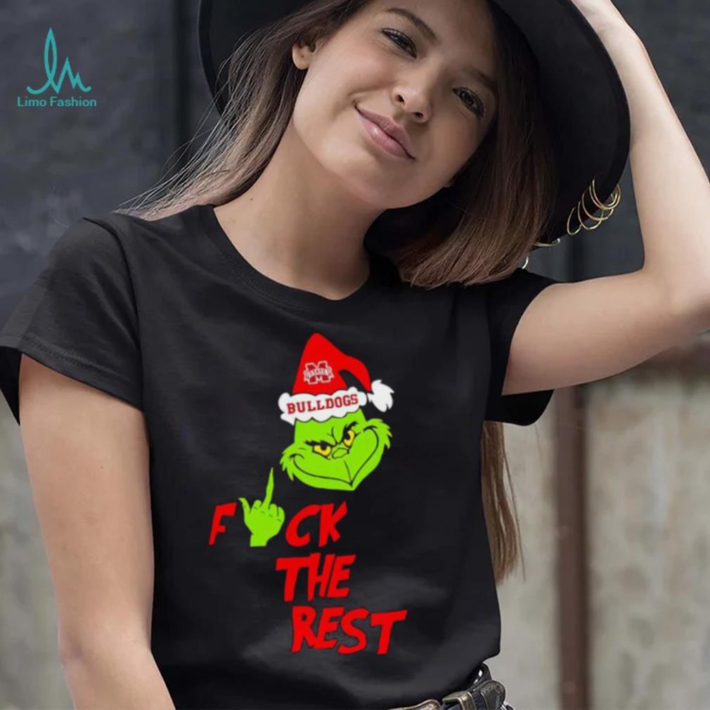 Mississippi State Bulldogs Santa Grinch fuck the rest shirt Mississippi State Bulldogs Santa Grinch fuck the rest shirt