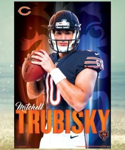 Mitch Trubisky Arrival Chicago Bears Nfl Football Poster
