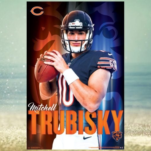 Mitch Trubisky Arrival Chicago Bears Nfl Football Poster