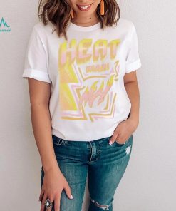 Mitchell and Ness Miami Heat Off White Sidewalk Sketch T Shirt