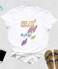 Mitchell and Ness Miami Heat Pink Logo T Shirt