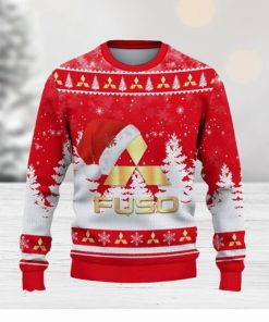 Mitsubishi Fuso Ugly Christmas Sweater Car Lovers Santa Hat Tree Christmas For Fans Gift