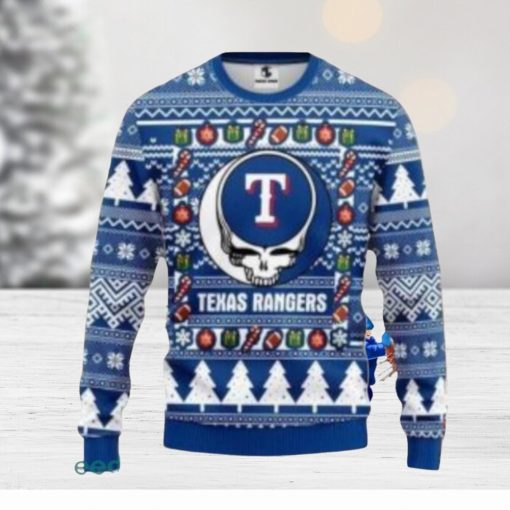 Mlb Texas Rangers Grateful Dead Christmas Ugly Christmas Sweaters Gift For Men Women