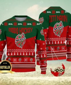 Modo Hockey Ugly Christmas Sweater Logo Custom Name Gift Fans