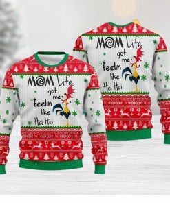 Mom Life Got Me Like Hei Hei 3D Ugly Christmas Sweater