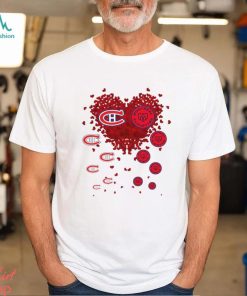 Montreal Canadiens Montreal Alouettes logo hearts sport gift shirt