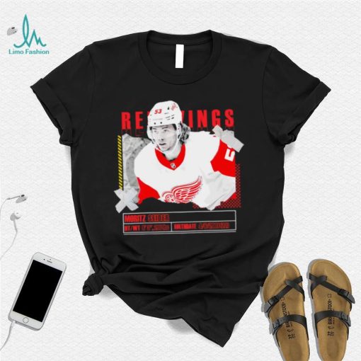 Moritz Seider number 53 Detroit Red Wings ice hockey player pose paper gift shirt