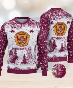 Motherwell F.C. SPFL Scottish Snow Fall Pine Ugly sweater