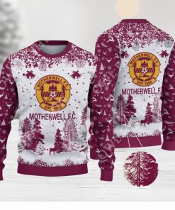 Motherwell F.C. SPFL Scottish Snow Fall Pine Ugly sweater