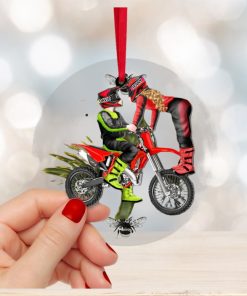 Motocross Couple, Personalized Acrylic Ornament