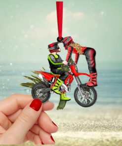 Motocross Couple, Personalized Acrylic Ornament