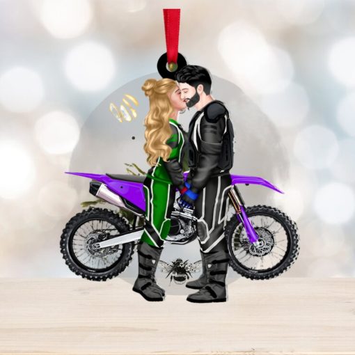 Motocross Couple Personalized Ornament