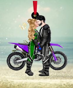 Motocross Couple Personalized Ornament