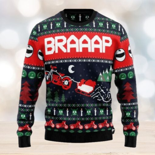 Motorbike Braaap Ugly Christmas Sweater