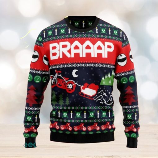 Motorbike Braaap Ugly Christmas Sweaters Gift For Men Women