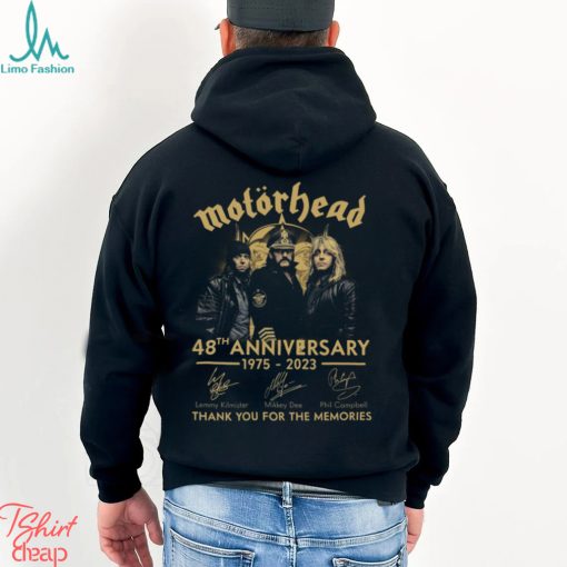 Motorhead 48th Anniversary 1975 2023 Thank You For The Memories T shirt