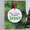 NCAA Oklahoma Sooners Grinch Christmas Ornament Personalized Your Name 2023 Christmas Tree Decorations