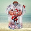 Santa Claus Flamingo Hawaiian Shirt