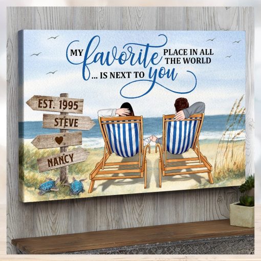 My Favorite Place Is Next To You TT  Canvas Poster Gift For Couple
