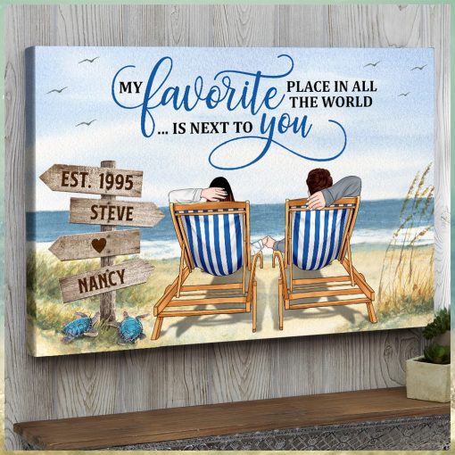 My Favorite Place Is Next To You TT  Canvas Poster Gift For Couple