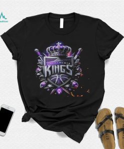 NBA Realistic 3D Logo Of Sacramento Kings Classic T shirt