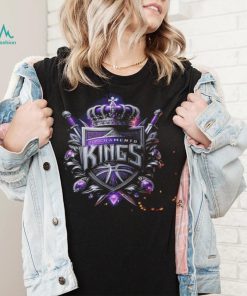 NBA Realistic 3D Logo Of Sacramento Kings Classic T shirt