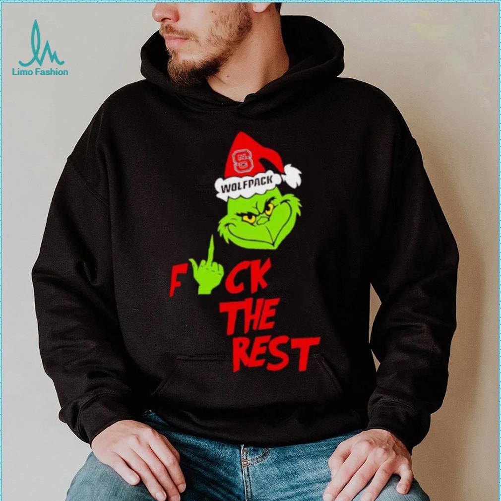 NC State Wolfpack Santa Grinch fuck the rest shirt NC State Wolfpack Santa Grinch fuck the rest shirt