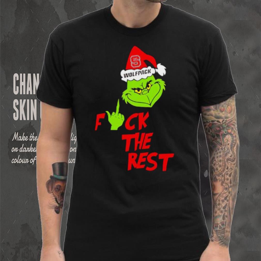 NC State Wolfpack Santa Grinch fuck the rest shirt NC State Wolfpack Santa Grinch fuck the rest shirt