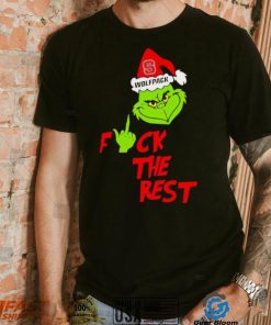 NC State Wolfpack Santa Grinch fuck the rest shirt, hoodie, sweater, long sleeve and tank top NC State Wolfpack Santa Grinch fuck the rest shirt