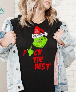NC State Wolfpack Santa Grinch fuck the rest shirt, hoodie, sweater, long sleeve and tank top NC State Wolfpack Santa Grinch fuck the rest shirt