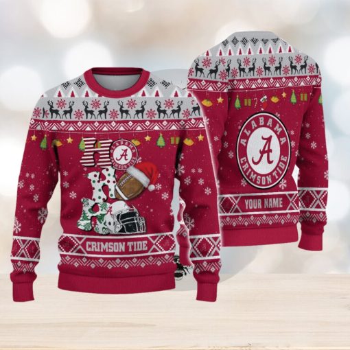 NCAA Alabama Crimson Tide HO HO HO Custom Ugly Christmas Sweater