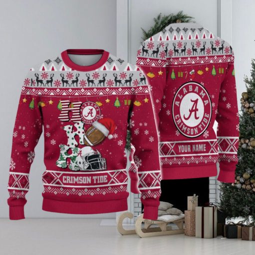 NCAA Alabama Crimson Tide HO HO HO Custom Ugly Christmas Sweater