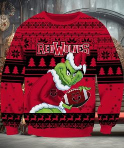 NCAA Arkansas State Red Wolves Grinch AOP Ugly Christmas Sweater Christmas Gift For Men And Women