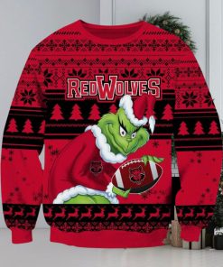 NCAA Arkansas State Red Wolves Grinch AOP Ugly Christmas Sweater Christmas Gift For Men And Women