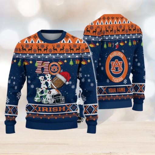 NCAA Auburn Tigers HO HO HO Custom Ugly Christmas Sweater