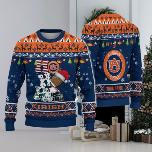 NCAA Auburn Tigers HO HO HO Custom Ugly Christmas Sweater