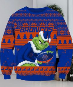 NCAA Boise State Broncos Grinch AOP Ugly Christmas Sweater Christmas Gift For Men And Women