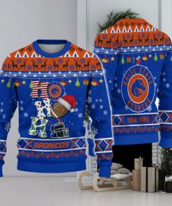 NCAA Boise State Broncos HO HO HO Custom Ugly Christmas Sweater