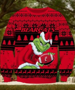 NCAA Cincinnati Bearcats Grinch Ugly Christmas Sweater Trending Sweater For 2023 Christmas Holidays