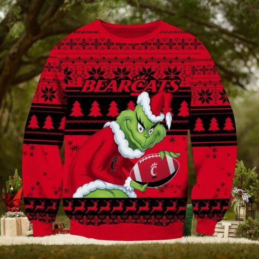 NCAA Cincinnati Bearcats Grinch Ugly Christmas Sweater Trending Sweater For 2023 Christmas Holidays