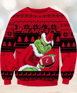 NCAA Cincinnati Bearcats Grinch Ugly Christmas Sweater Trending Sweater For 2023 Christmas Holidays