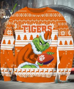 NCAA Clemson Tigers Grinch AOP Ugly Christmas Sweater Christmas Gift For Men And Women