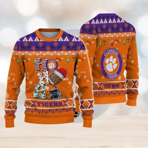 NCAA Clemson Tigers HO HO HO Ugly Christmas Custom Sweater