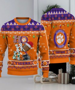 NCAA Clemson Tigers HO HO HO Ugly Christmas Custom Sweater