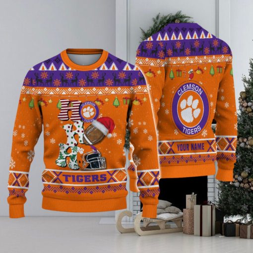 NCAA Clemson Tigers HO HO HO Ugly Christmas Custom Sweater