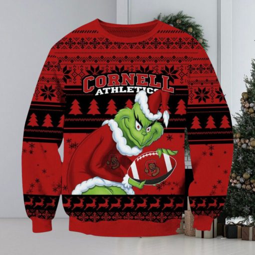 NCAA Cornell Big Red Grinch AOP Ugly Christmas Sweater Christmas Gift For Men And Women