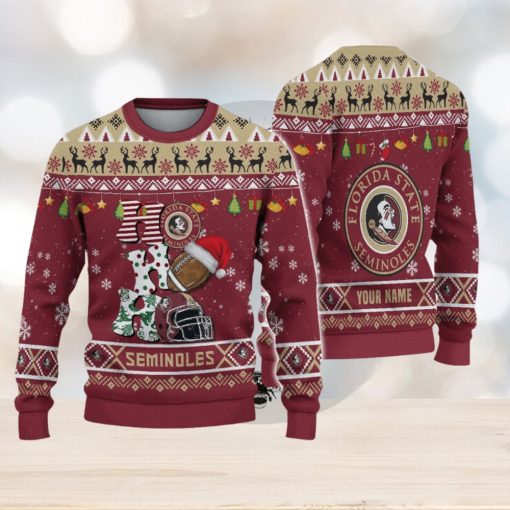 NCAA Florida State Seminoles HO HO HO Ugly Custom Christmas Sweater